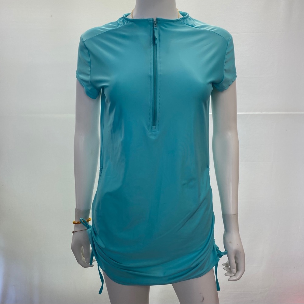 Basic Medium Blue Crew Neck Full Sleeve T Shirt